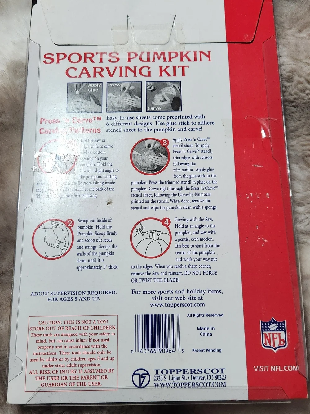 Philadelphia Eagles Sports Pumpkin Carving Kit With 6 Patterns